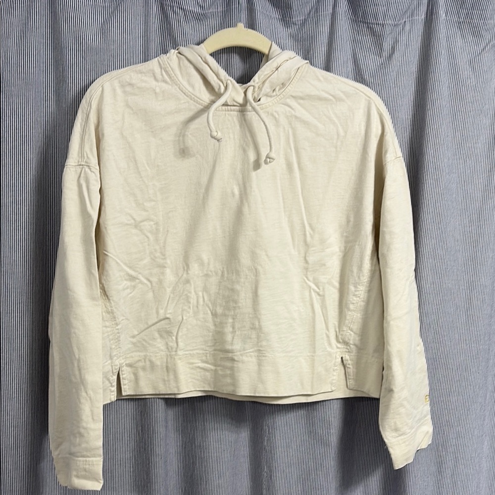 Everlane Women’s Cream Cotton Hooded Sweatshirt